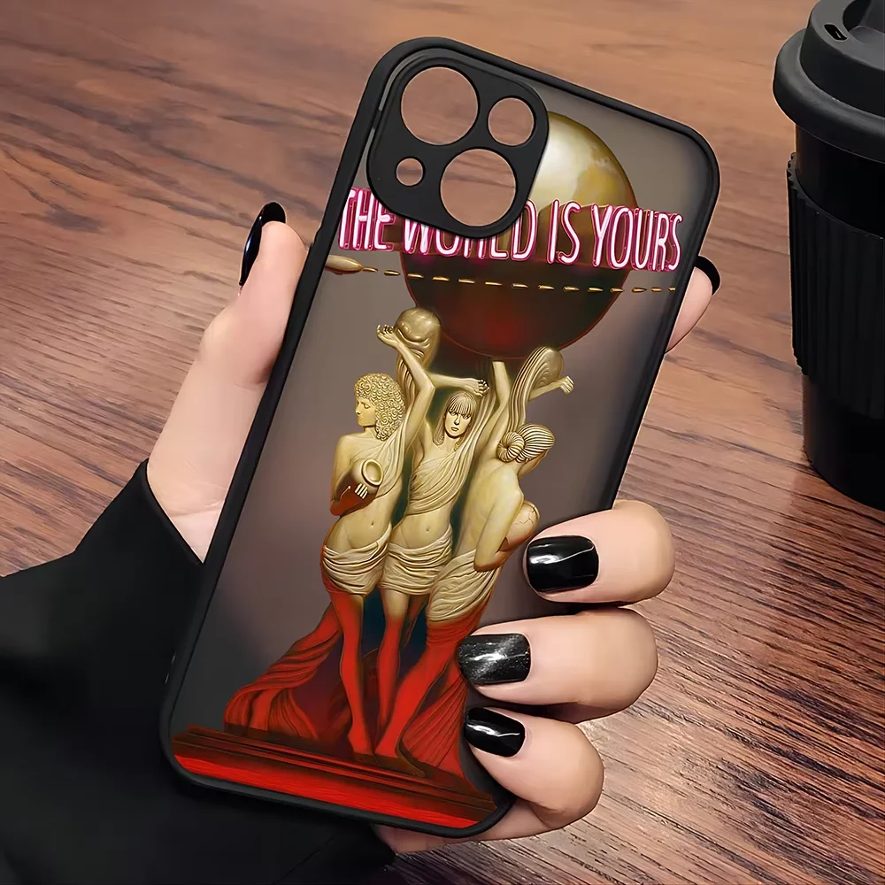 سكارفيس توني مونتانا جراب هاتف آيفون 16 e 15 14 13 12 11 برو ماكس X XR XS Plus Mini SE 2020 2022 غطاء الهاتف المحمول #4