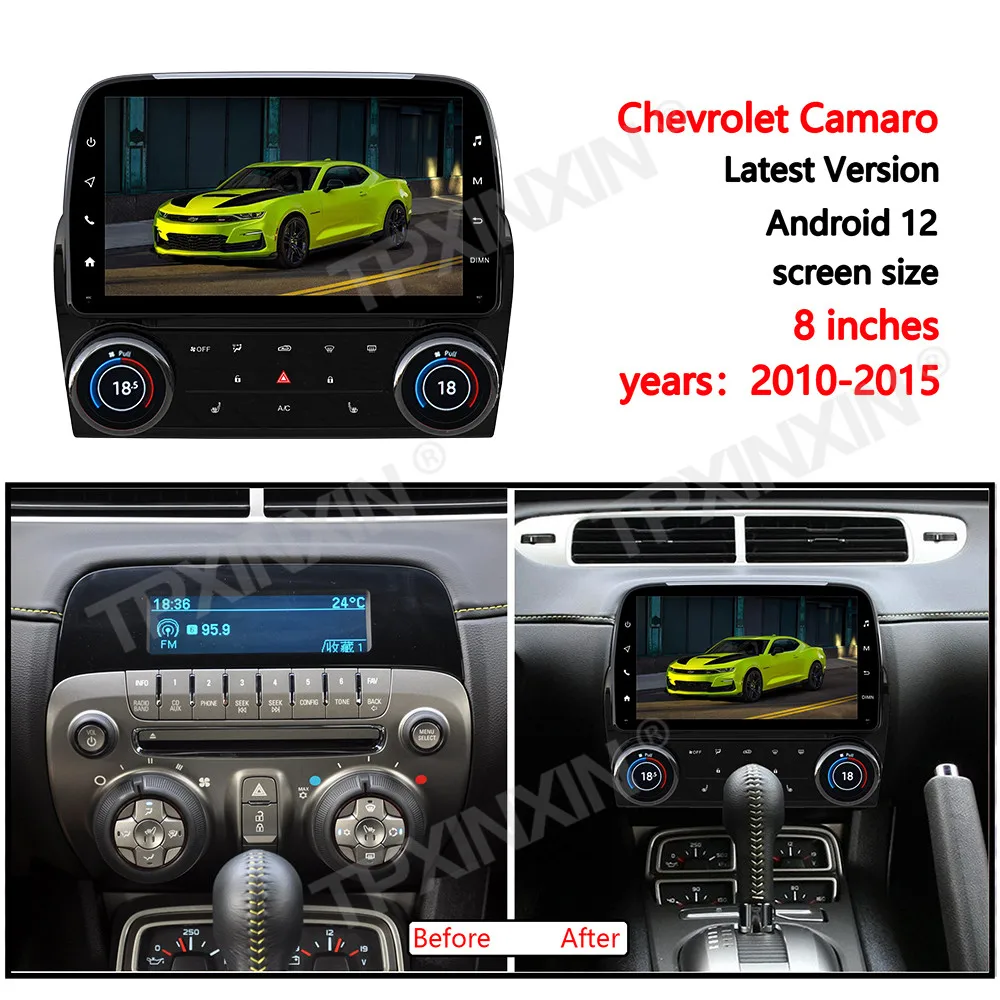 For Chevrolet Camaro 2010 - 2015 Android Car Radio 2Din Stereo Receiver Autoradio Multimedia Player GPS Navi Head Unit Screen