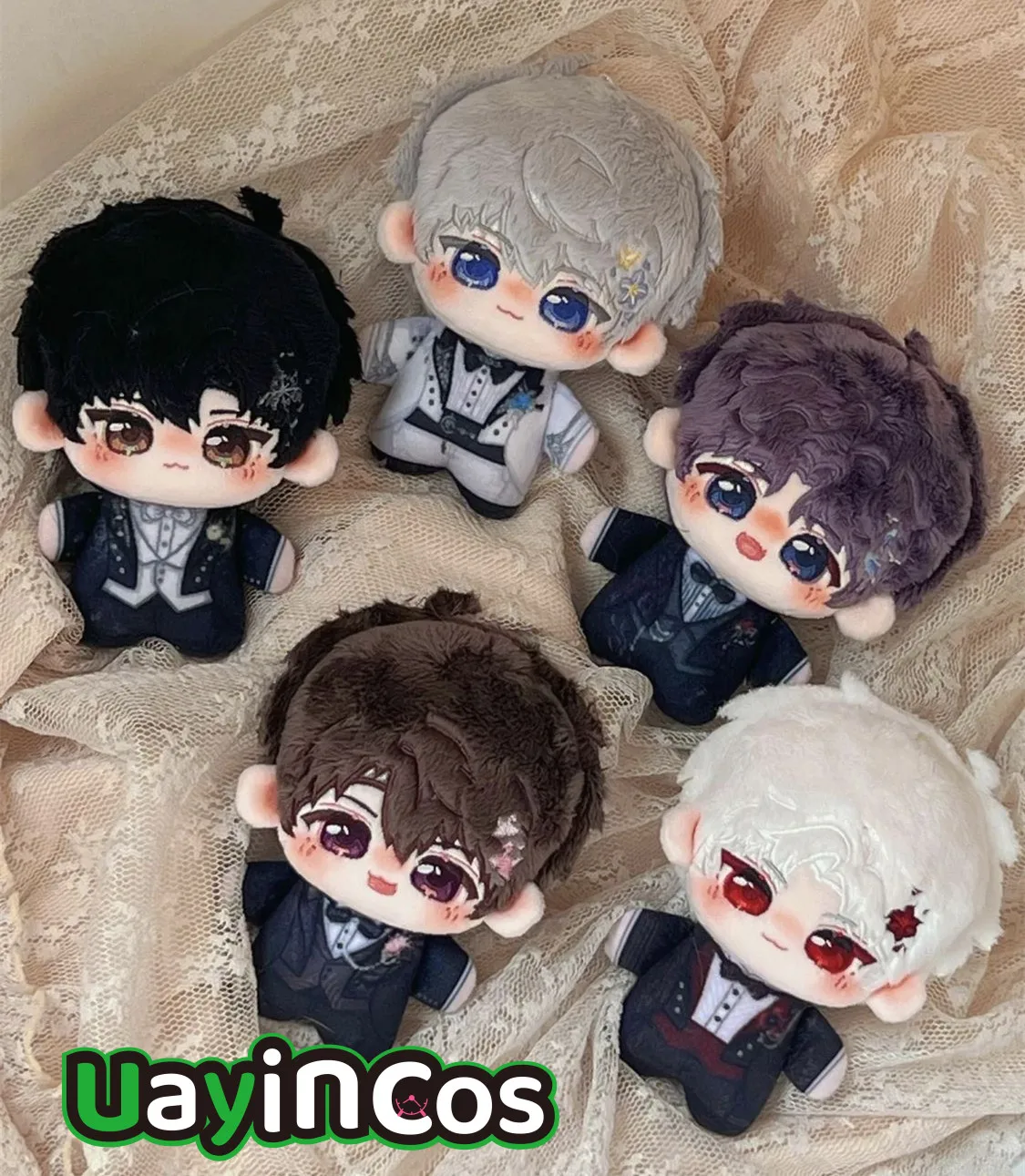 

10cm Love and Deepspace Sylus Caleb Xavier Rafayel Zayne Stuffed Plushie Doll Clothes Bag Keychain Anime Game Toy Kids Gift