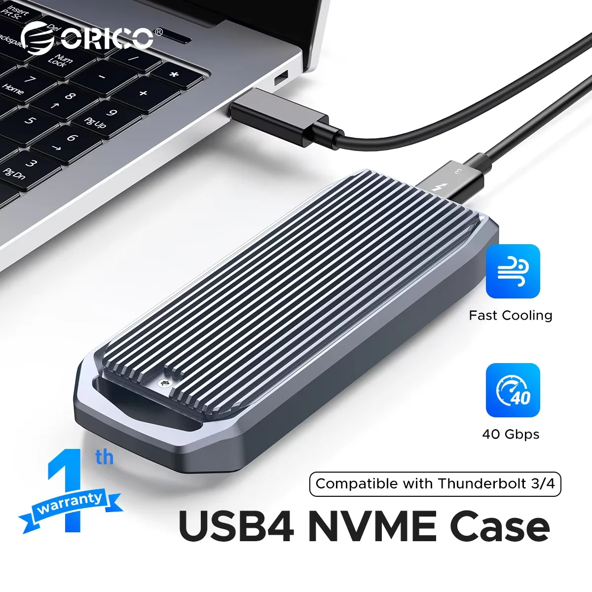 

ORICO USB4 40 Гбит/с M.2 SSD-корпус NVME USB Type C USB4 SSD-адаптер для NVME PCIE M Key SSD-диск M.2 SSD-корпус для Macbook