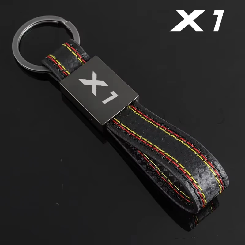 Кожаный Автомобильный Брелок для ключей из углеродного волокна для X1 E84 F48 F49 U11 U12, стильные автомобильные аксессуары Кожаный Автомобильный Брелок для ключей из углеродного волокна для X1 E84 F48 F49 U11 U12, стильные автомобильные аксессуары