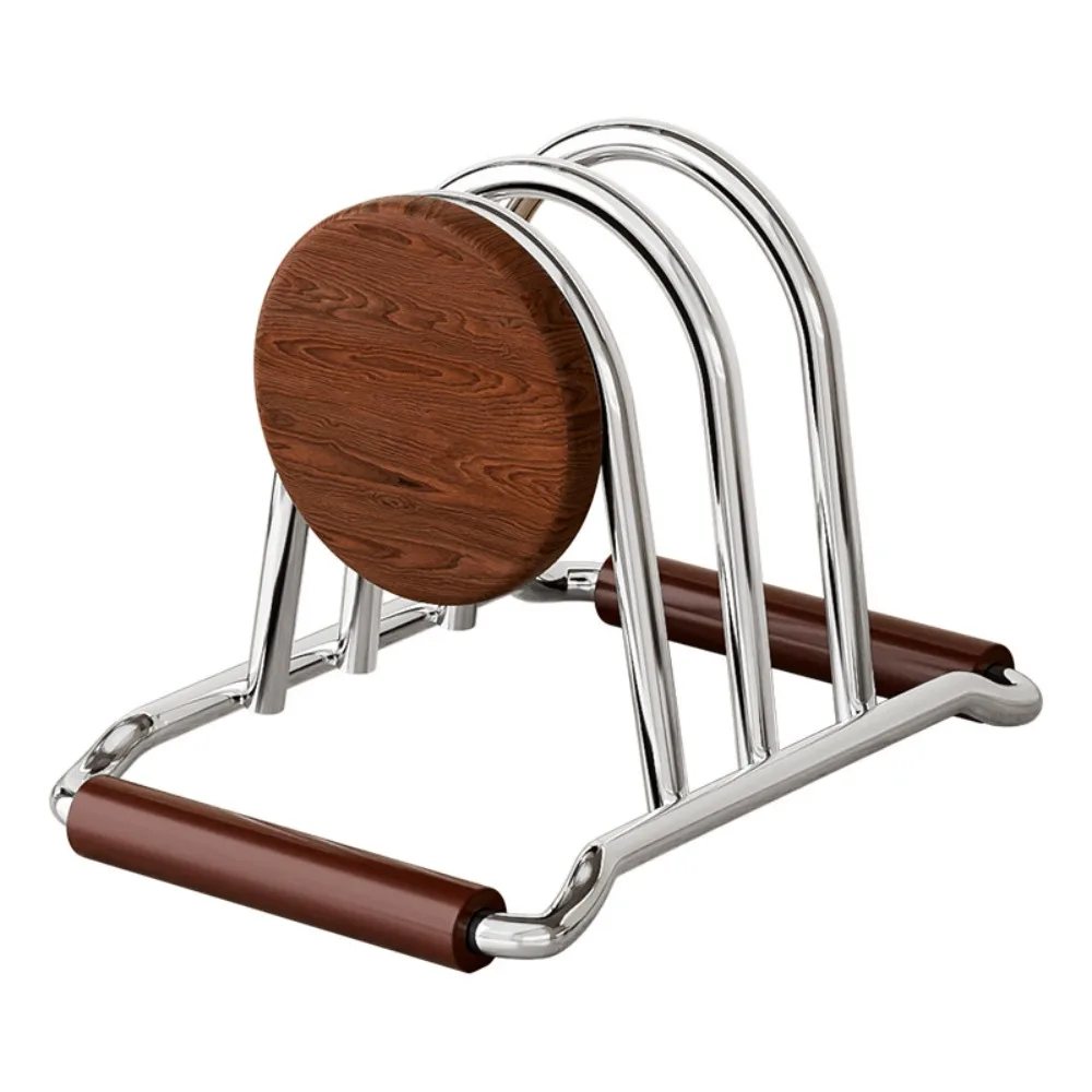 

Stable Cutting Board Holder Rustproof Space-saving Kitchen Storage Rack Multi-Functional Stainless Steel Book Stand Cabinet