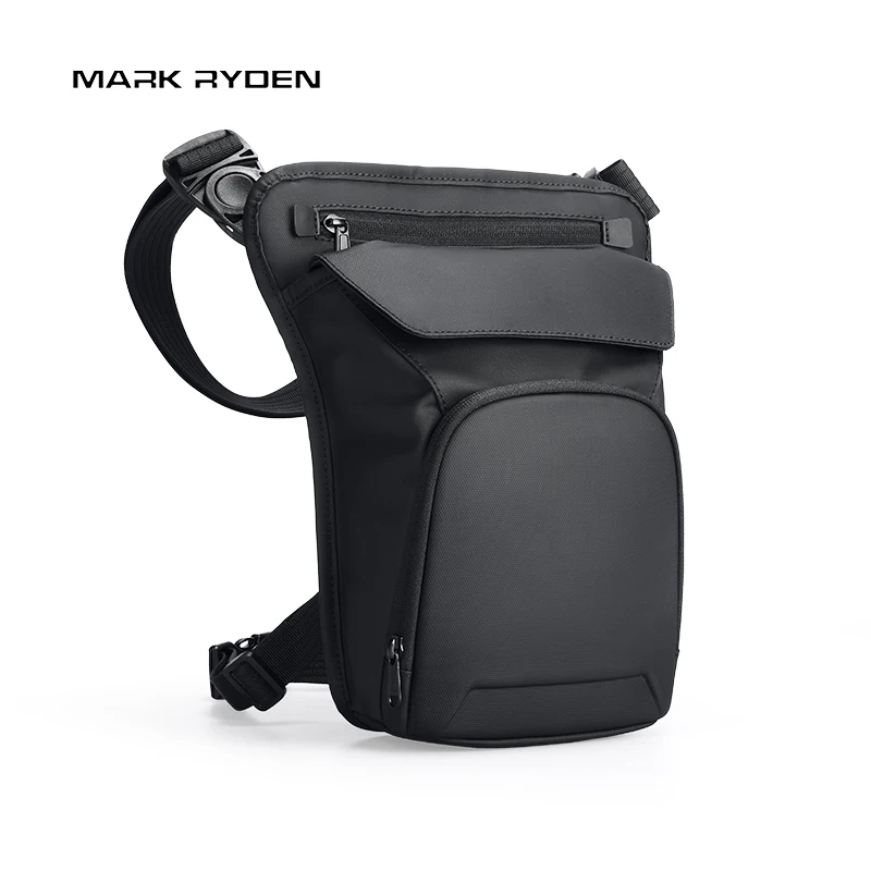 MARK RYDEN Shoulder Bag, Multi-pocket Oxford Drop Leg Bag, Adjustable Strap Thigh Pack for Motorcycle, Hiking, Trave