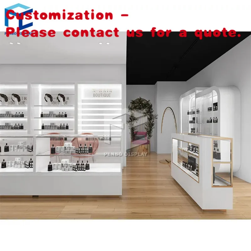 

custom.Custom Wig Hair Stand Boutique Interior Design Decoration Salon Wall Mounted Wig Display Furniture Wig Store