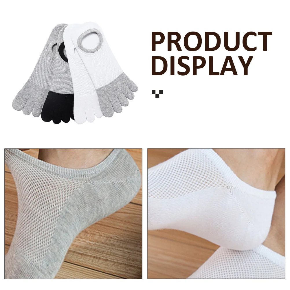 

4 пары устойчивых к запаху спортивных носков, носки с низким вырезом, дышащие носки на палец, без шоу, щиколотки, с неглубоким горлом для повседневного повседневного использования