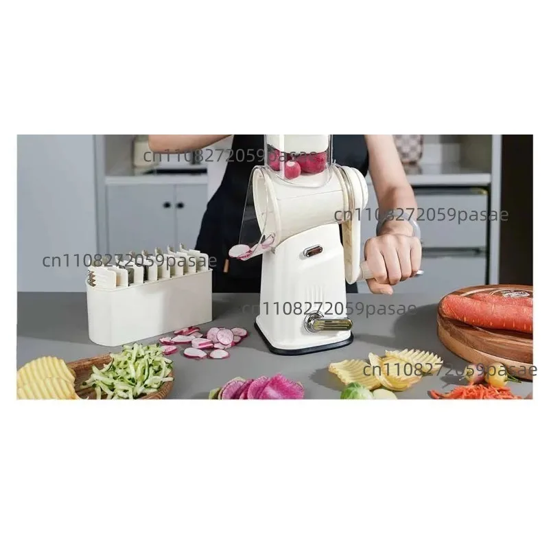 Wholesale 5 in 1 Kitchen Gadgets Rotary Cheese Grater Slicer Multifunctional Manual Slicer Vegetable Grinder