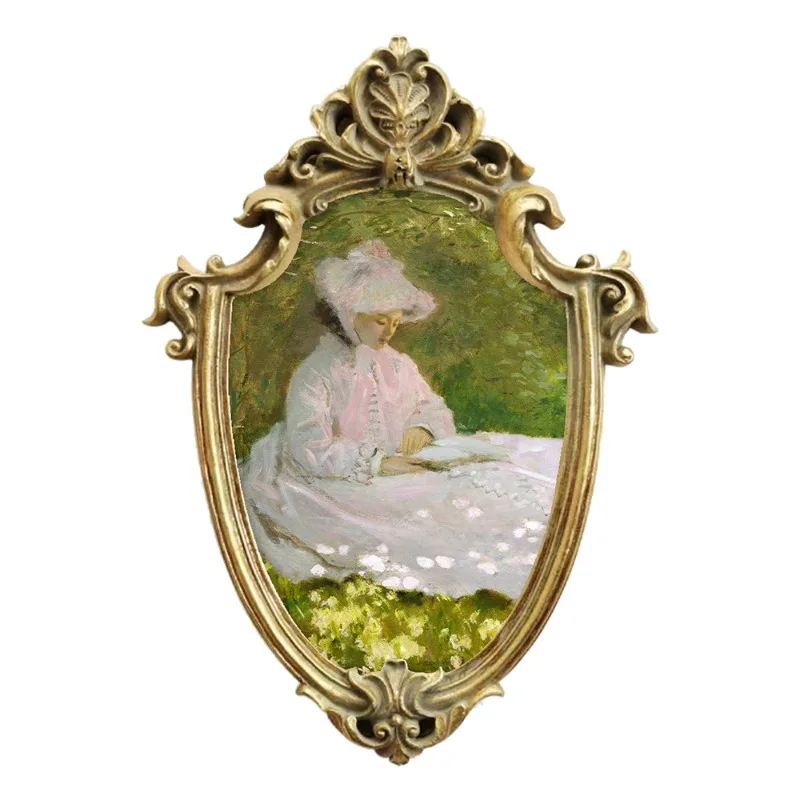 

European-style living room decorative painting entrance, corridor wall painting, niche classical oil painting, wall decoration