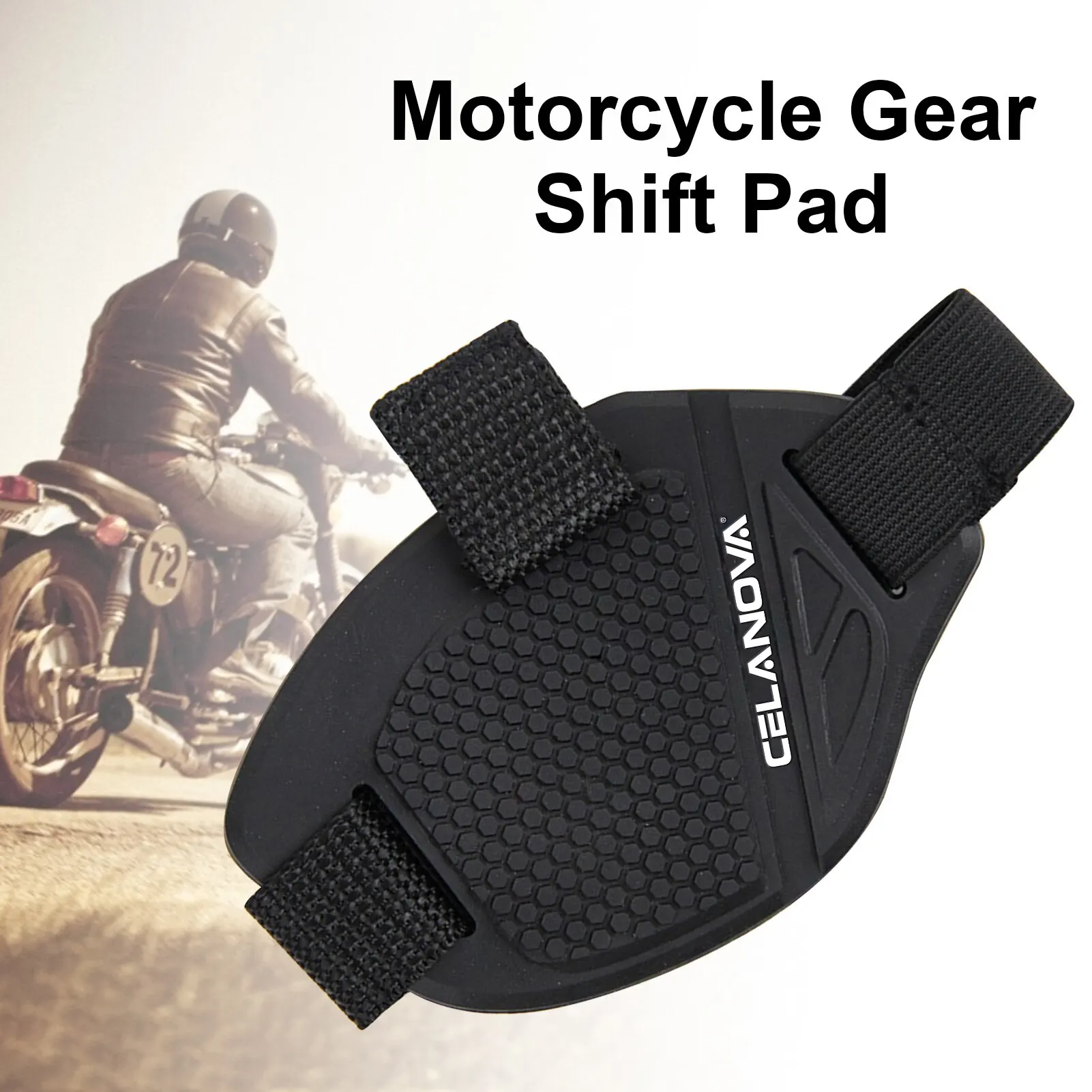 

Motorcycle rotary anti-slip pad Rubber boot protective pad Shoe cover Motorcycle shoe cover Adjustable Velcro patch