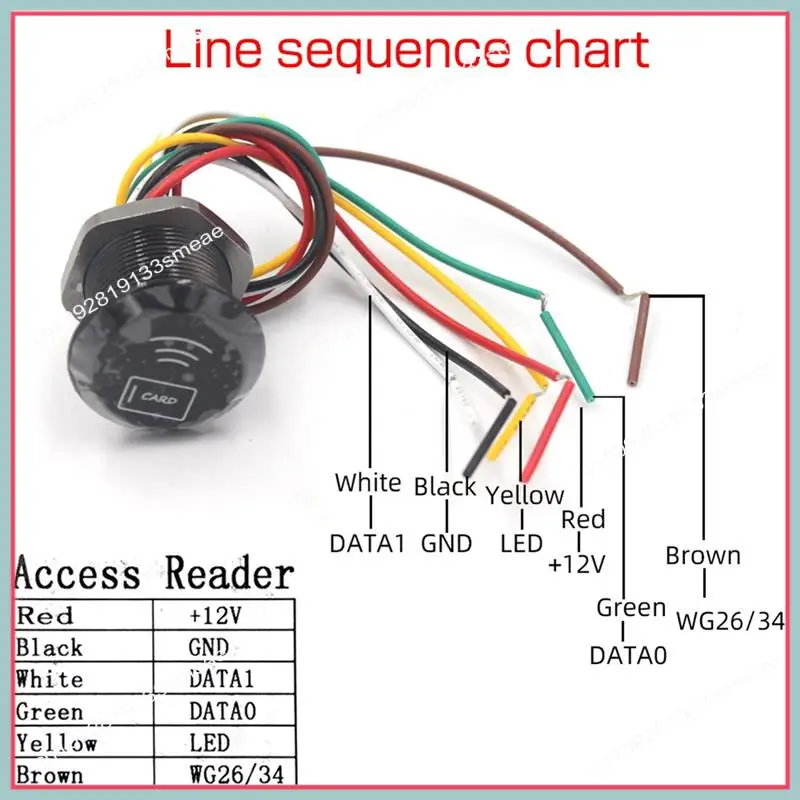 N94R IP68 กันน้ํา 13.56Mhz IC Card Reader Wiegand26/34 Card Reader สําหรับระบบควบคุมการเข้าออก