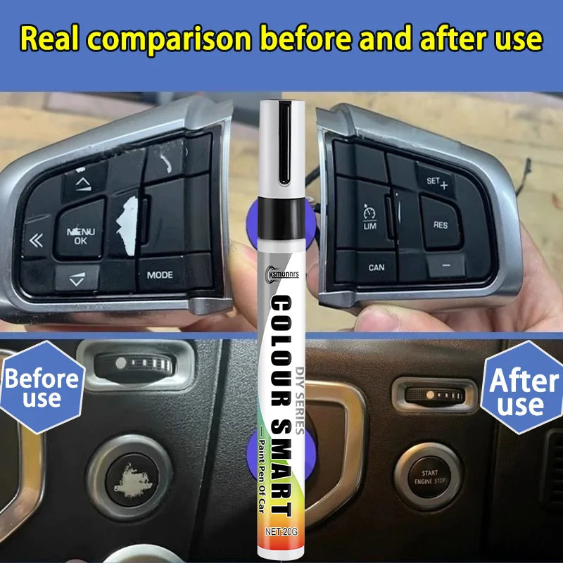 Car Button Paint Repair Pen Repair Pen | Metal Plastic Surface Restoration for Decorate Plastic Parts for Car Interiors, Interio