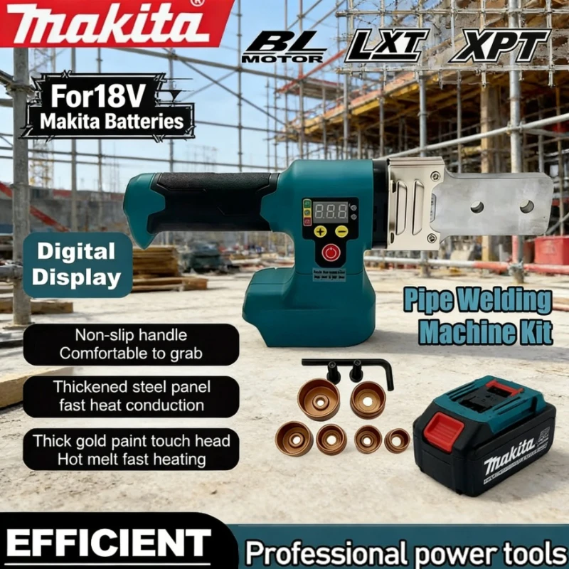 

Аккумуляторный аппарат для сварки труб Makita: паяльник для PPR/PE труб, инструмент для нагрева и термоплавления пластиковых труб