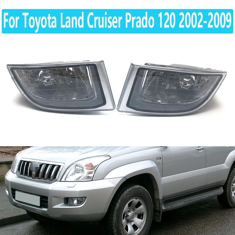 Fog Lights For Toyota Land Cruiser Prado 120 2002-2009 Fog Light Clear Lens Fog Lamp Cover Grill Bezel Fog Lamp Shade