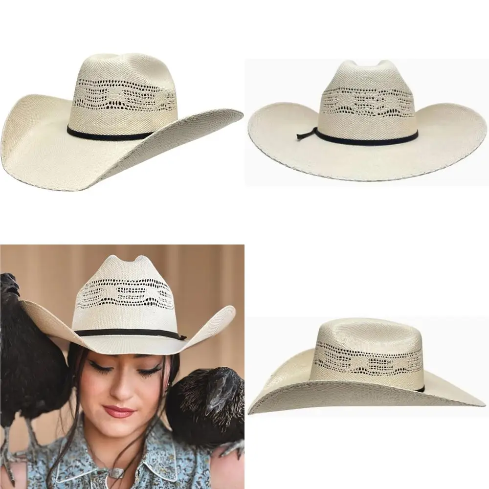

American Hat Makers Straw Cowboy Hat | Handcrafted, Lightweight & Breathable | Premium Western Style for Men & Women