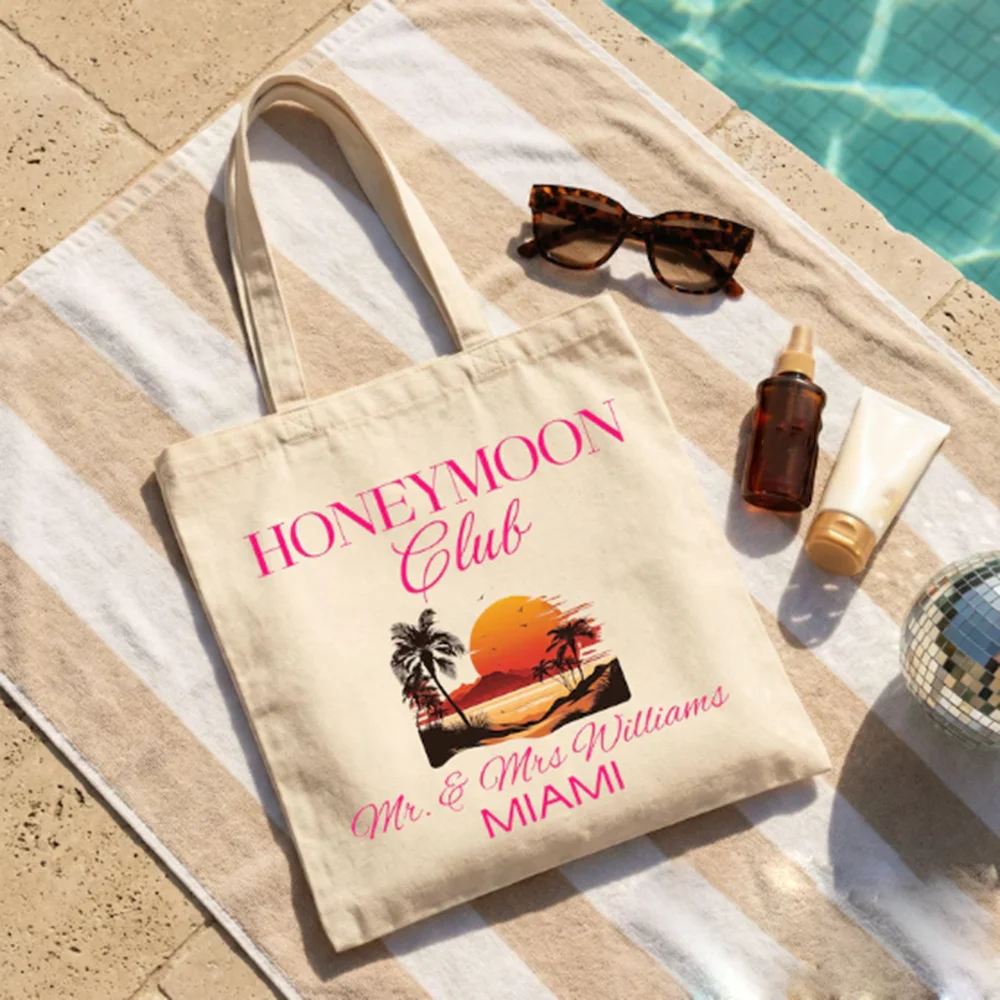 

Personalized Travel Canvas Bag Custom Lake Life Pattern Printed Tote Lake Vibes Reusable Bag Vacation Gift For Friend