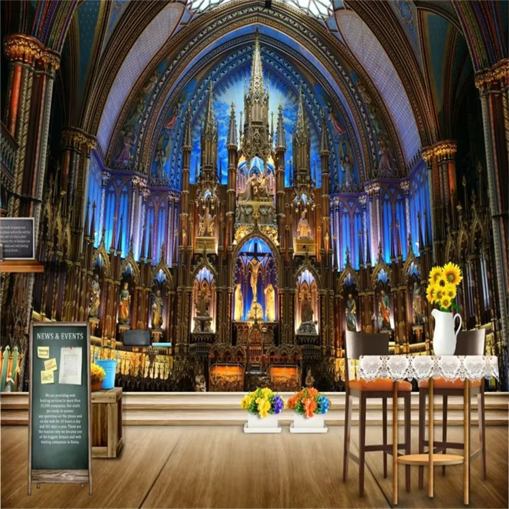Custom golden palace background large wallpaper 3d TV wall mural wall stickers wall paper papel de parede 3D home decoration