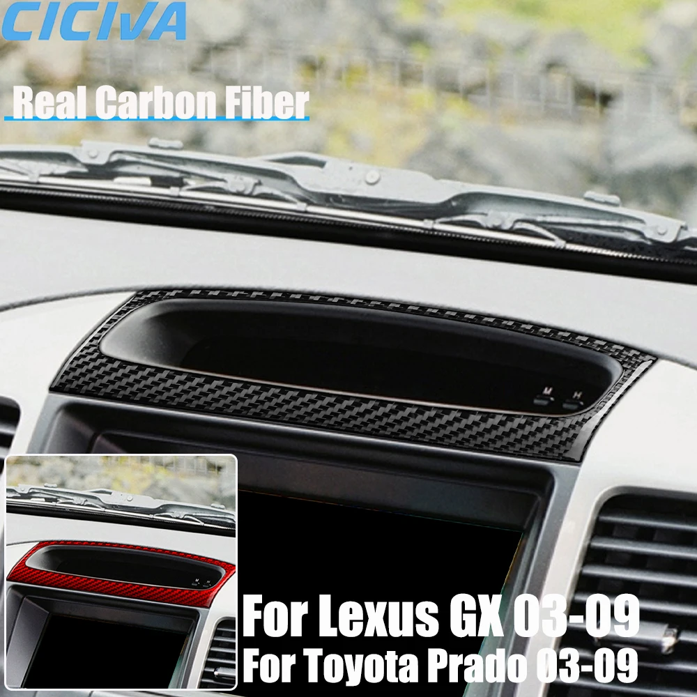 

Real Carbon Fiber Car Accessories Dashboard Panel Decorative Cover Soft Sticker For Lexus GX For Toyota Prado 2003-2009