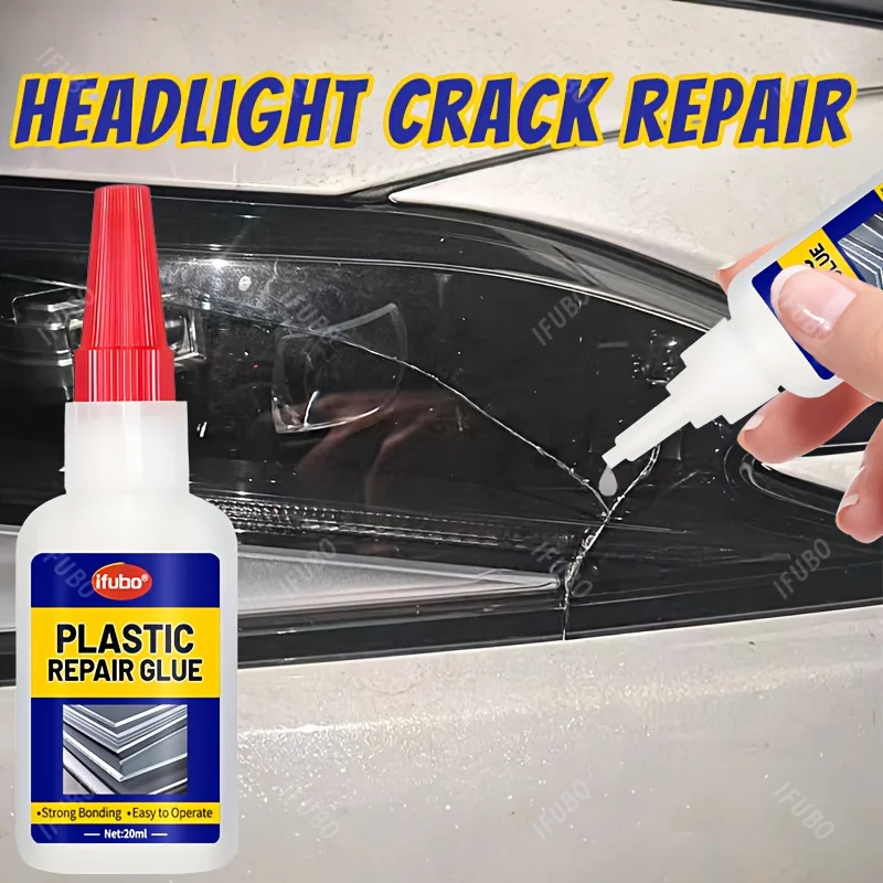 High-Viscosity Transparent Gel Adhesive, Quick-Drying Elastic Long-Lasting Sealant for Car Repair, Headlight Crack Fix