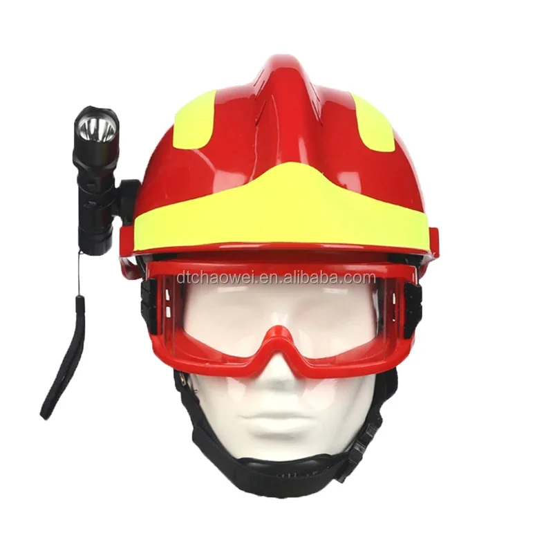 EN 443 fire helmet china rescue equipment fire man fireman fire figthing helmet with flashlight lamp