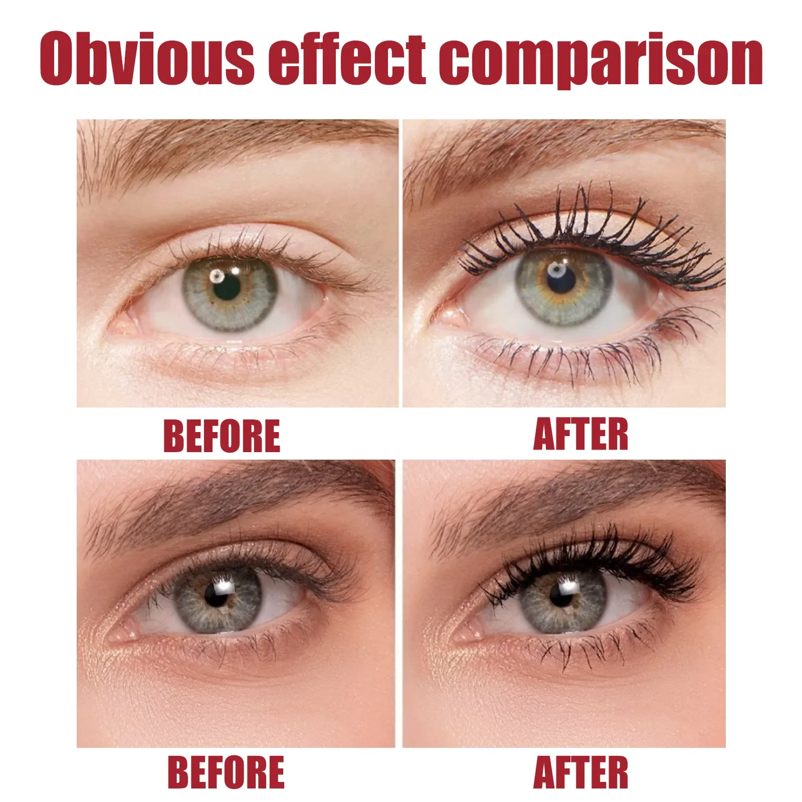 Sdatter Eelhoe Mascara Moisturizing Eyelashes Long Curling Black Beautiful Natural Makeup Not Smudge Mascara Eyelash Growth Seru