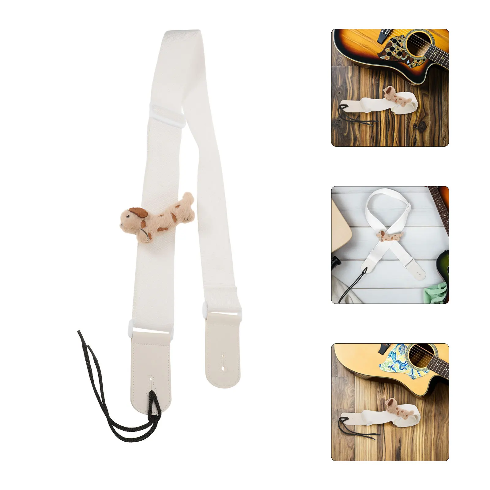 

Ergonomic Guitar Strap Adjustable for Acoustic Electric Guitars and Basses Comfortable Wear Black Red Blue White Brown Pink