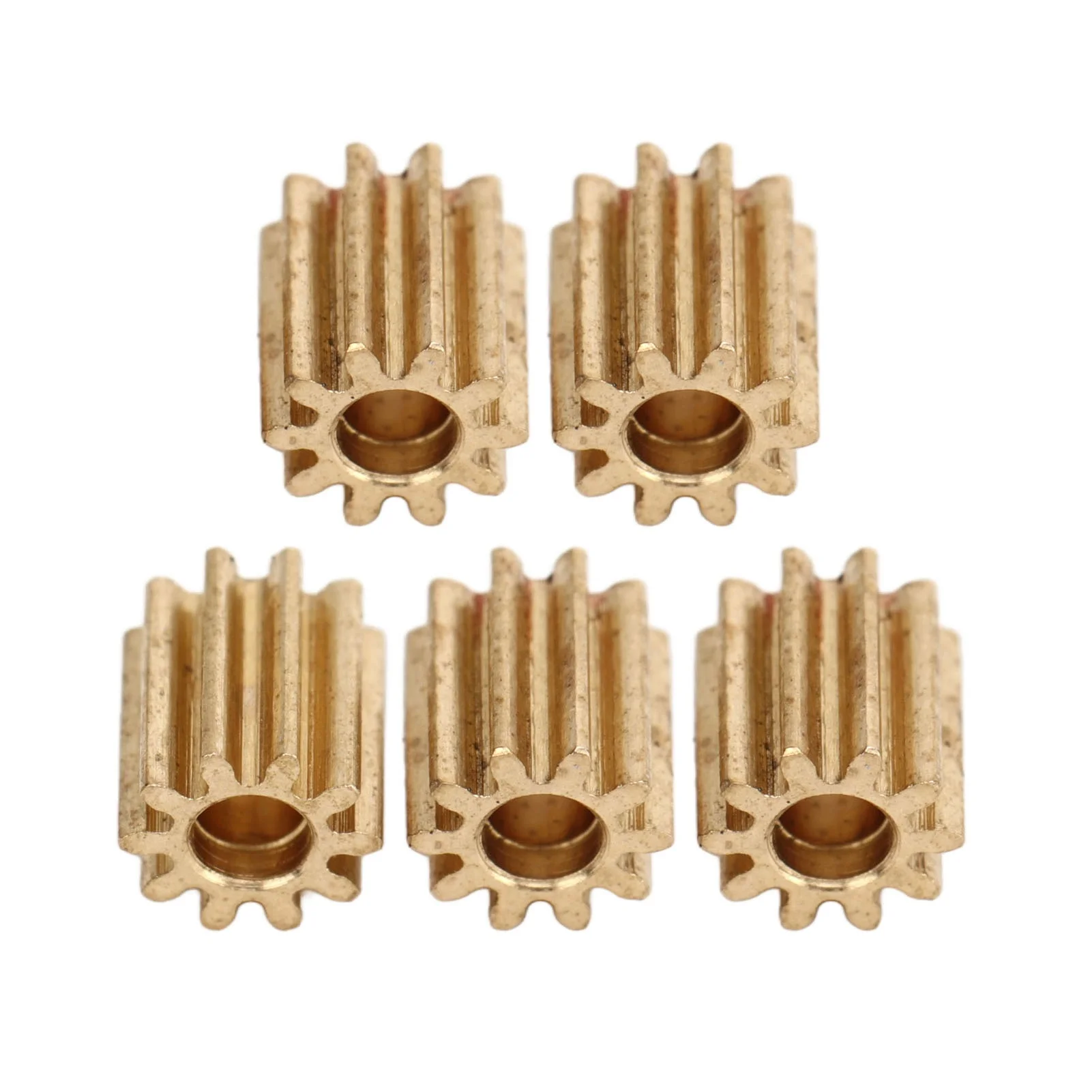 5PCS RC Car Brushed Motor Gear Brass 10T Motor Gear for Axial SCX24 1/24 RC Crawler Car