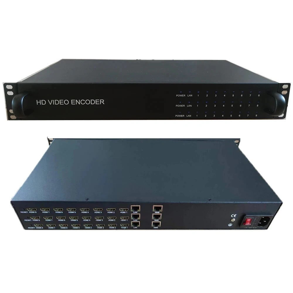 24 Channel Hdmi To Ip Encoder Hotel Iptv Tv System Front-end Equipment, Cable Tv Front-end H264 H265 Video Encoder