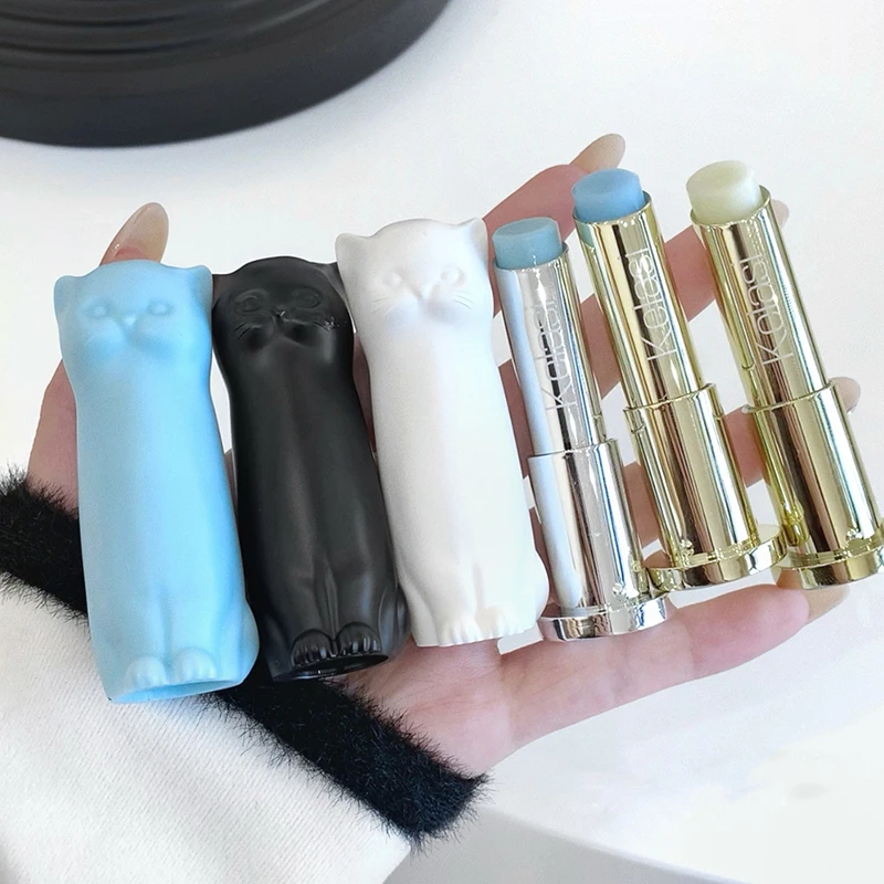 고양이 립밤 모이스춰 라이징 힐링 안티 드라이 페이드 립 라인 가을, 겨울 립 마스크 케어 소녀 학생 립스틱 메이크업베이스 데이