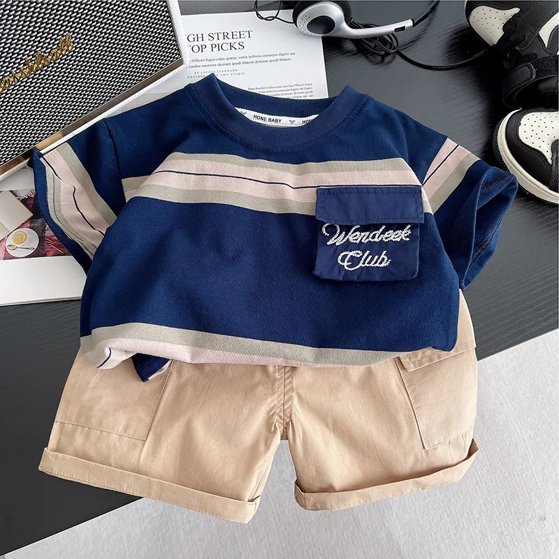 

New Summer Baby Boys Clothes Kids Girls Clothing Suit Children T-Shirt Shorts 2Pcs/Sets Infant Casual Costume Toddler Tracksuits