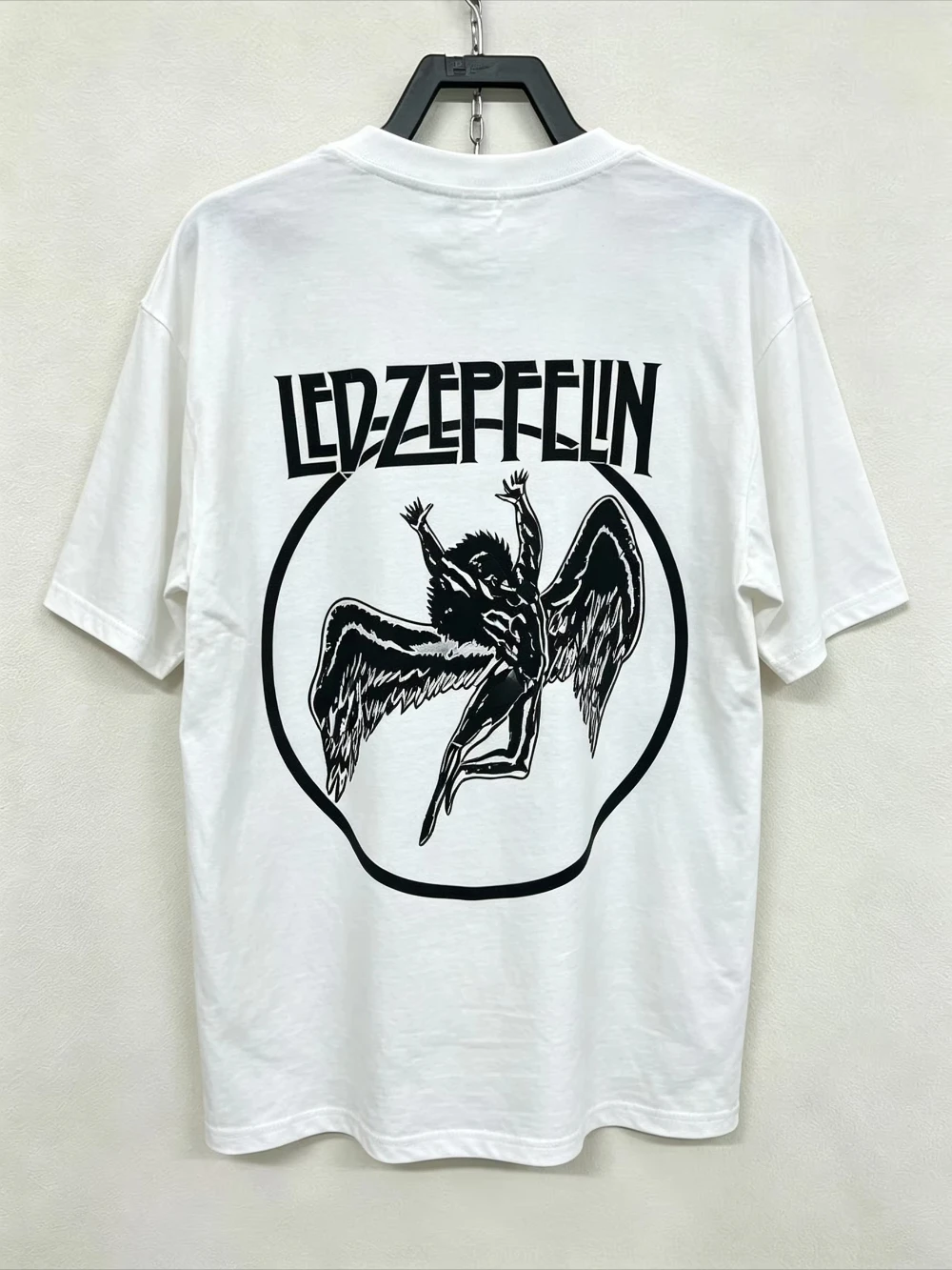 2026 Led Zeppelin Zoso Symbol Cotton T Shirt Men Rock Band Print Short Sleeve Tee Summer Casual Streetwear Oversized T-shirt