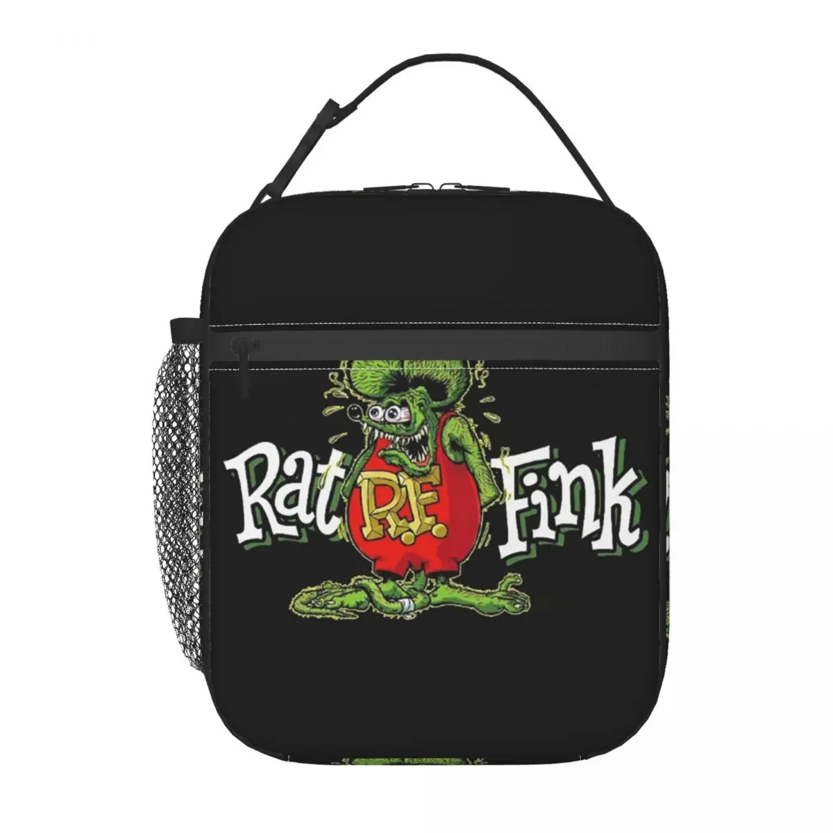 Rat Fink Animation Anime Cartoon Thermal Insulated Lunch Bags Women Portable Lunch Tote for School Multifunction Food Box