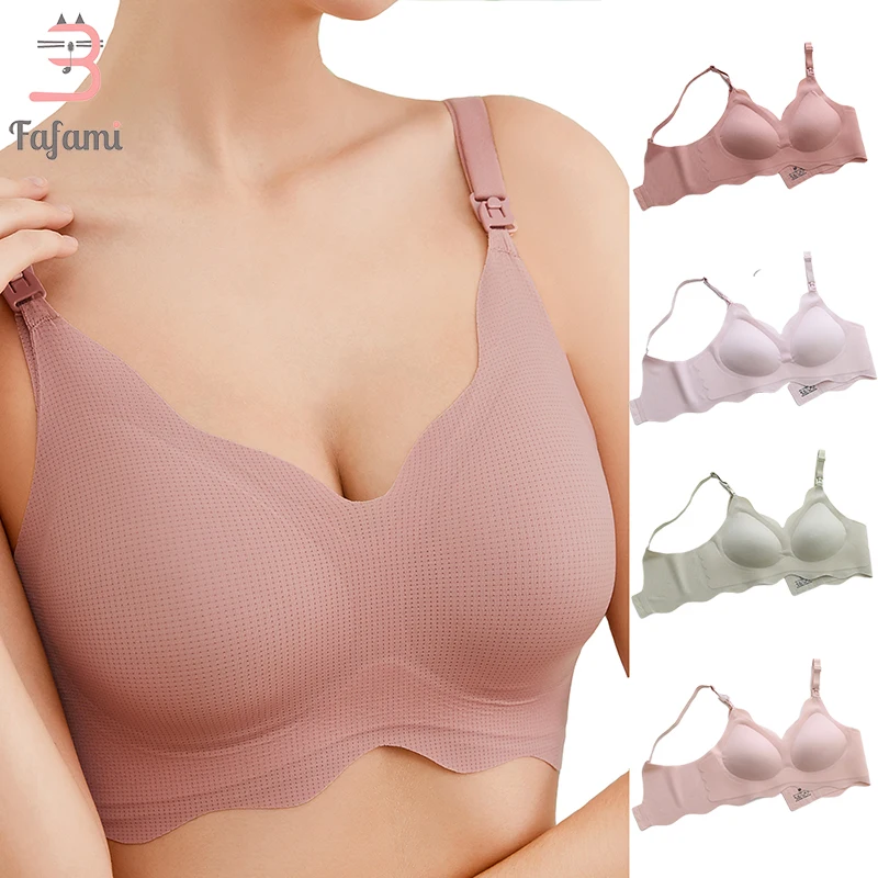 Bezszwowy stanik do karmienia dla kobiet Ultra Comfort Support karmienie piersią macierzyństwo Bralette bezprzewodowe wymienne wkładki biustonosz V Neck odzież