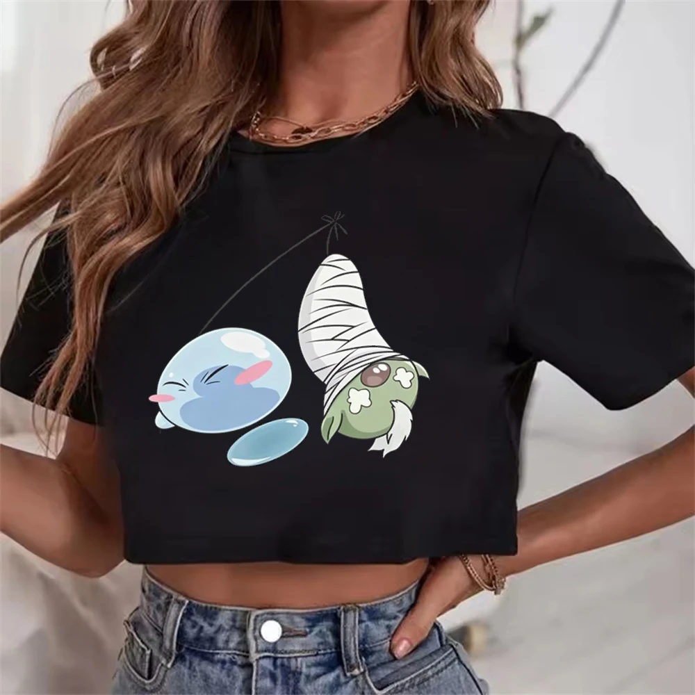 That Time i Got Reincarnated As a Slime cropped top teen baddie meme streetwear vintage top tees meme cheap anime manga jojifuku