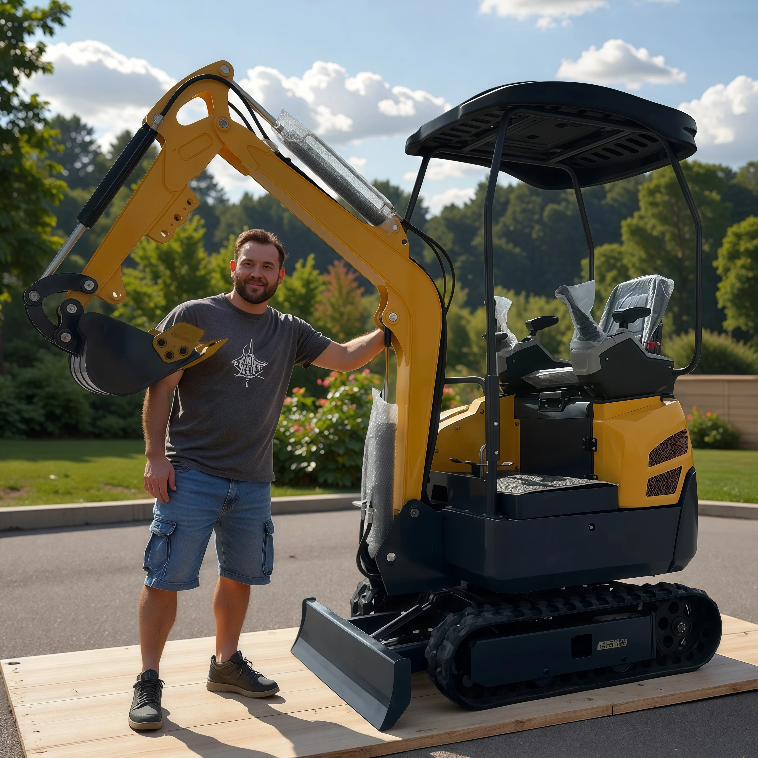 Mini Excavator 1.6 Ton 1.8 Customized Free Shipping Multi-function Kubota Engine Digger Small Crawler Farm Excavators Home