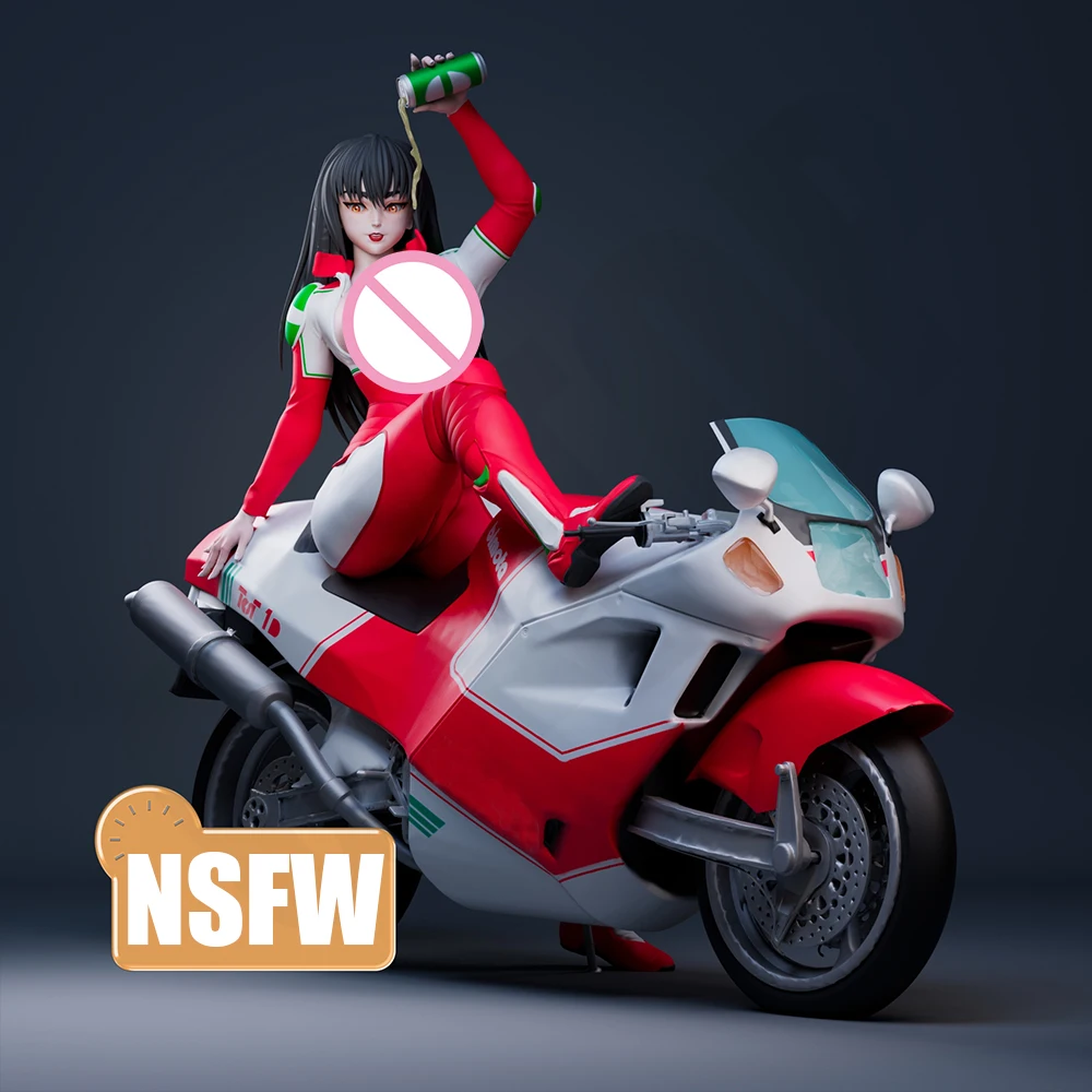 

1/24 3d Print Model Kit Motorcycle Sexy Racing Belle Resin Figure Model Kit Diy Micro Reduction Statue Unpainted Garage Kit Toys