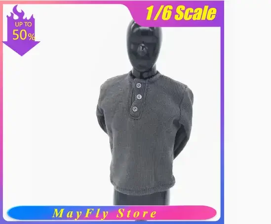 

Масштабная модель серого свитера с длинными рукавами для фигурок солдат Второй мировой войны (1/6), для 12-дюймовых мужских кукол-солдатов