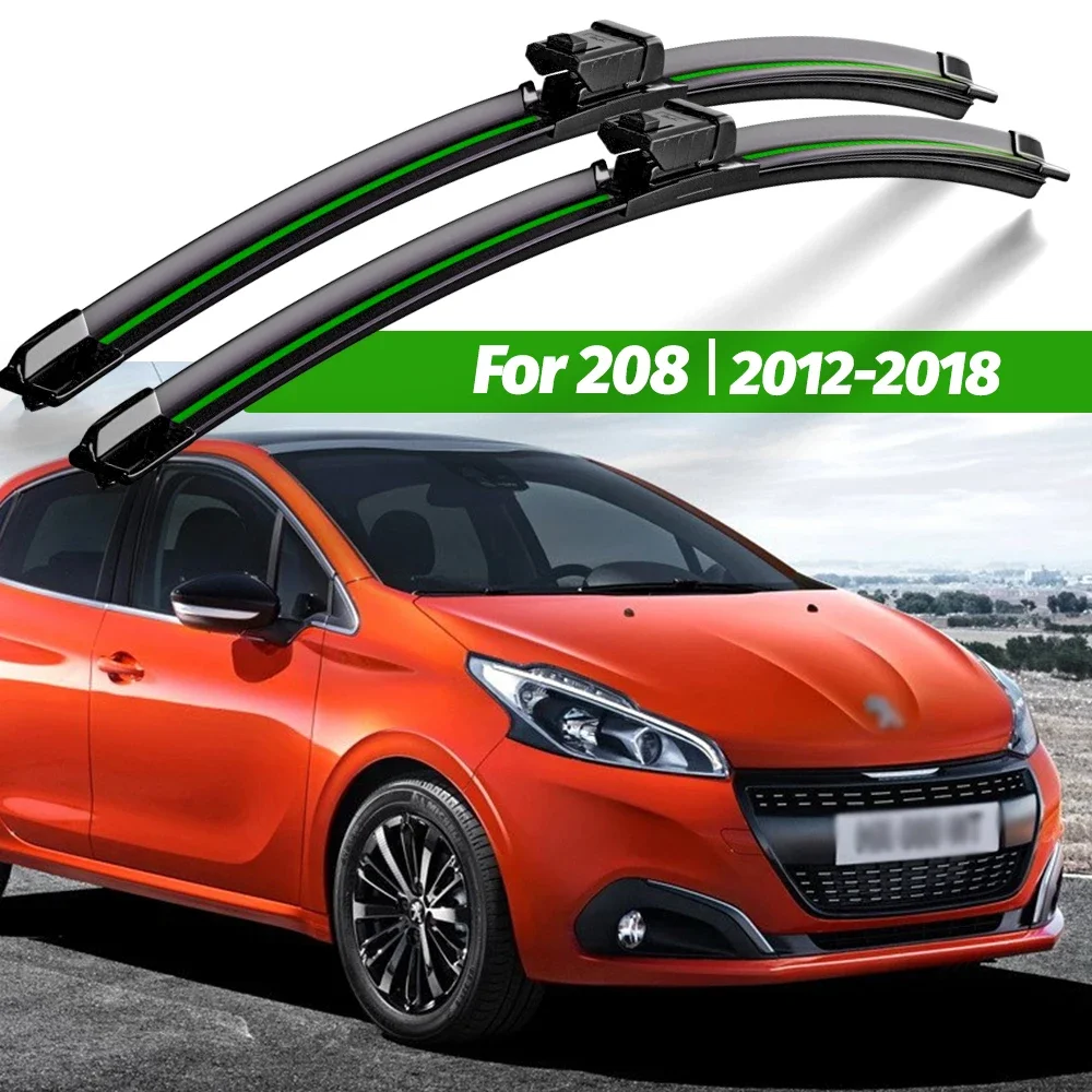 

Wiper Front Wiper Blades For Peugeot 208 2012 - 2018 2016 2017 Windshield Windscreen Window Brushes 26"+16" Accessories