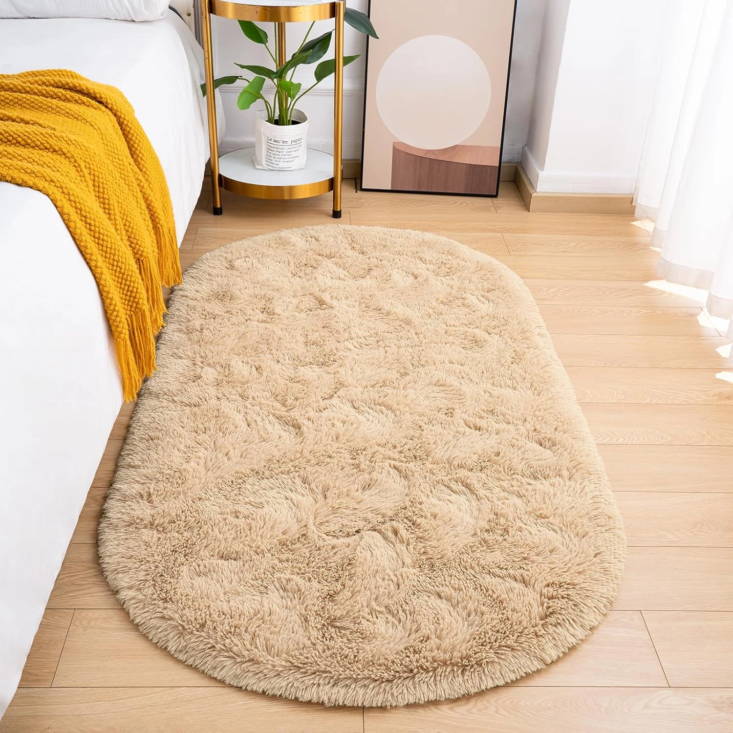 Baby Nursery Game - VIKAMA Long Plush Oval Area Rug