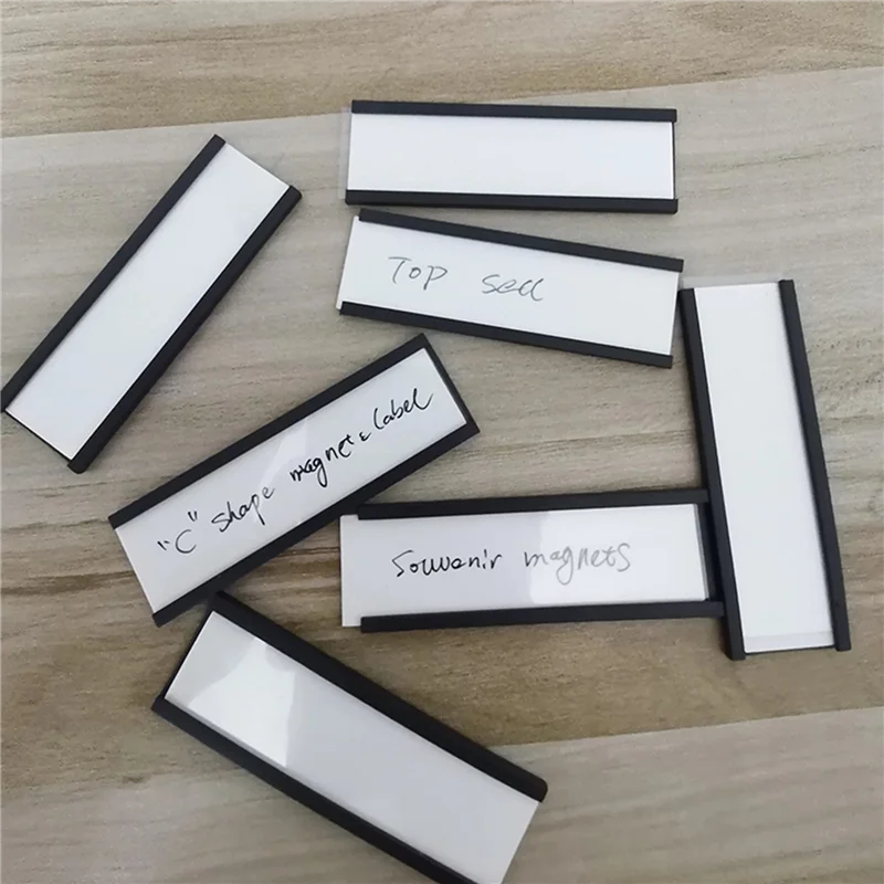 

120Pcs Magnetic Label Holders,Sign And Ticket Holder,Holders For Metal Shelf Label Organization, Whiteboard