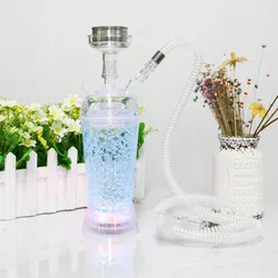 MERCURY Protable Led Hookah Set with Water Pipe Acrylic Tobacco Suit Narguile Shisha Completo Bottle Smoking Accessories