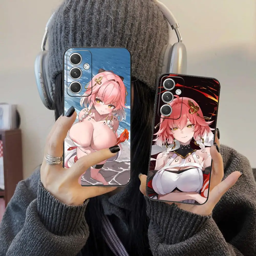 Wuthering Waves Changli Cassa Del Telefono per Samsung Galaxy S25 S24 S23 S22 S21 S20 Note20 Plus FE Ultra Colore Della Copertura di Lusso