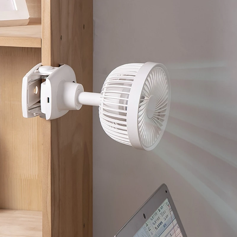 Mini ventilateur à pince de bureau ventilateur à pince à 4 vitesses avec vent fort tournant pour la maison