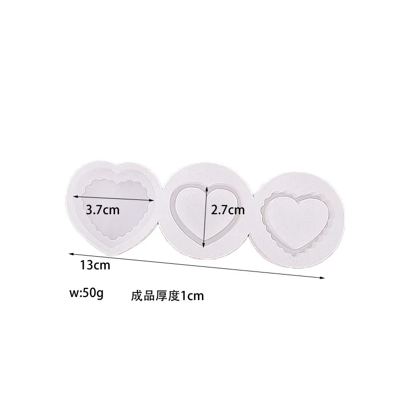 Small Bar Shaker Filling DIY Resin Heart Shakers Charms Epoxy Resin Jewelry Accessories Pendant Molds Handmade