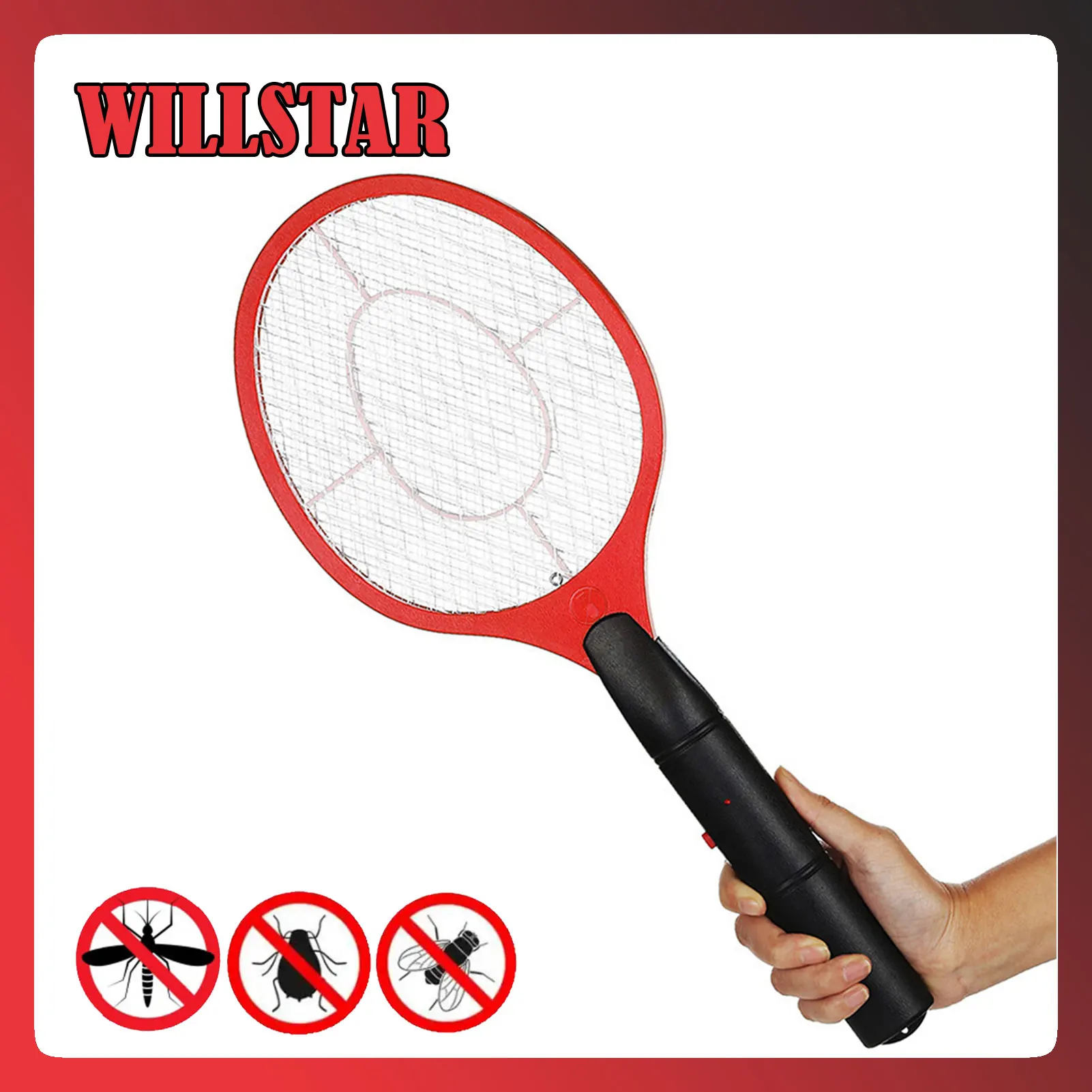 Matamoscas eléctrico para dormitorio en casa, lámpara antimosquitos, soporte para insectos, matamoscas, matamoscas, raqueta mosquitos
