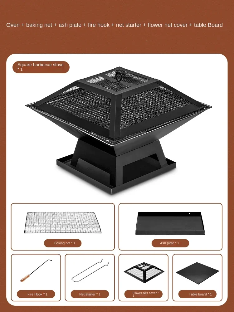 Oven Brazier Barbecue Grille Table Outdoor Heating Charcoal Oven Barbecue Charcoal Oven Home Cooking Tea A Complete Set