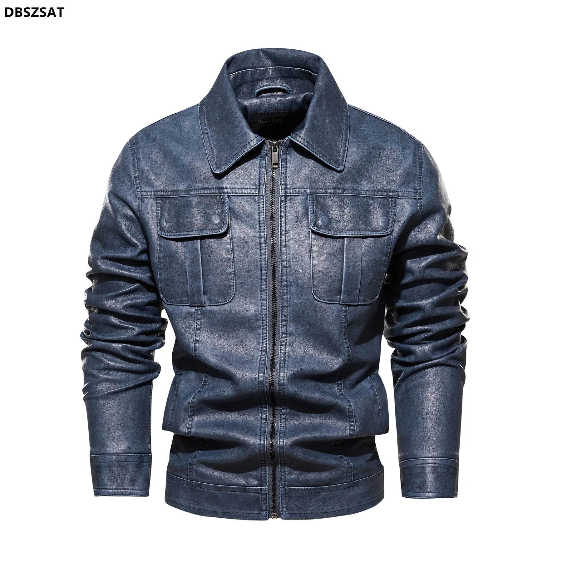 

New Motorcycle Jacket For Men In Autumn/Winter 2023 Fashion Casual Leather Embroidered Aviator Jacket In Winter Velvet Pu Jacke