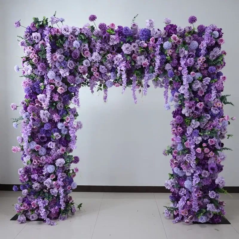Forest Style Christmas Artificial Flower Arch 5D Pine Floral Arch