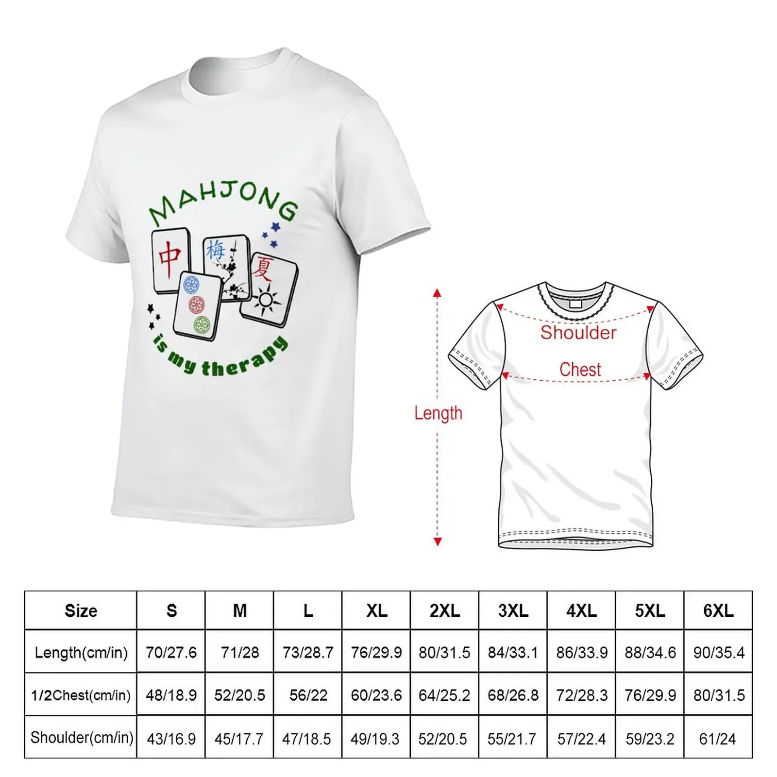 New Mahjong Mah jongg game is my therapy set, gifts, tiles, table shirts, cards, bag T-Shirt man clothes mens t shirt graphic