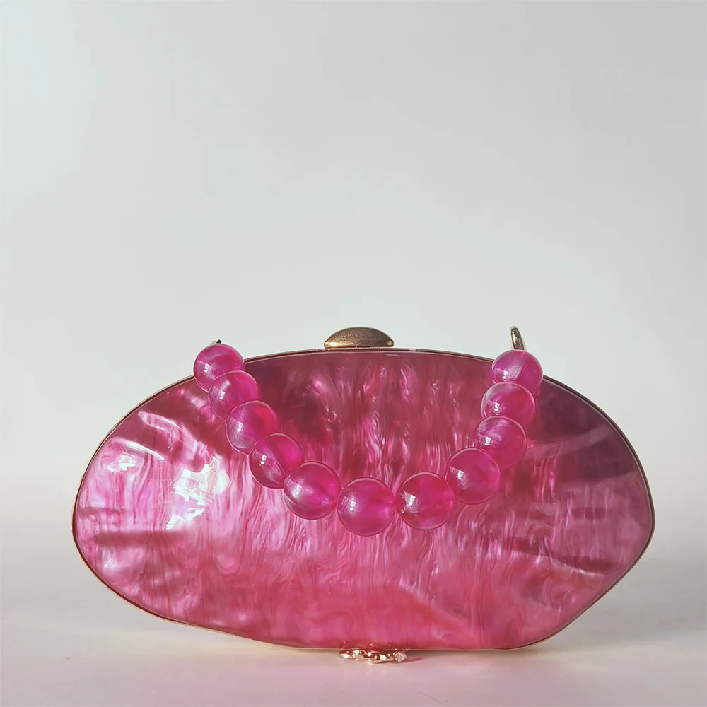 

Evening Handbag Female Party Girl Lady Pro Wallet Nice Purse Metal Purse Frame Shell Handmade Wedding Bride Egg Acrylic Bag
