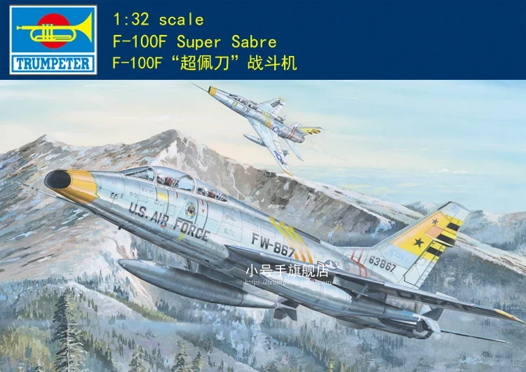 Trumpeter 02246 1:32: F-100F Super Sabre Plastic model kit NEW