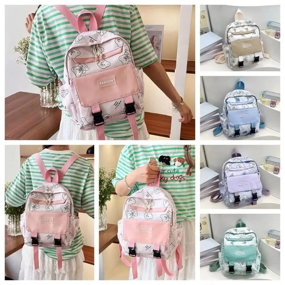 Bolso de hombro de nailon para niños, de gran capacidad mochila escolar, resistente al agua, para uso diario